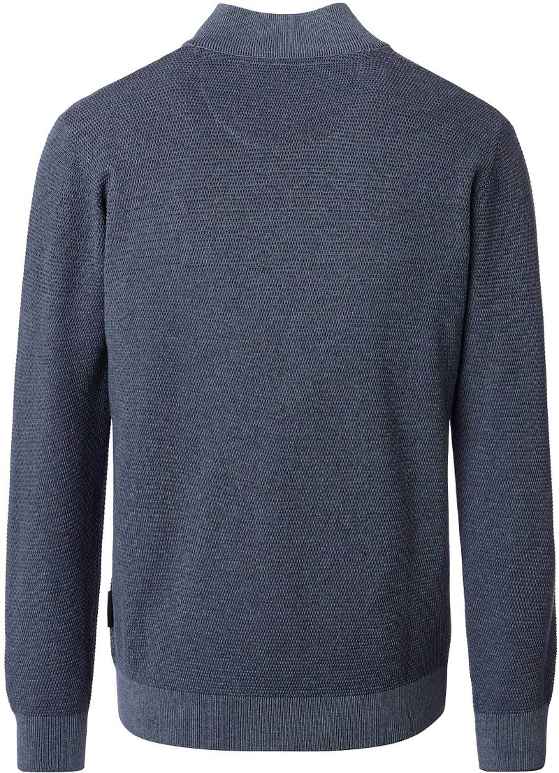 Casa Moda Halfzip Pullover Structure Blau - Größe 4XL günstig online kaufen