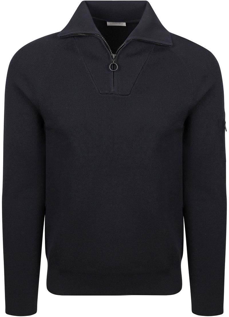 Suitable Pullover Tias Halbreißverschluss Marine - Größe XXL