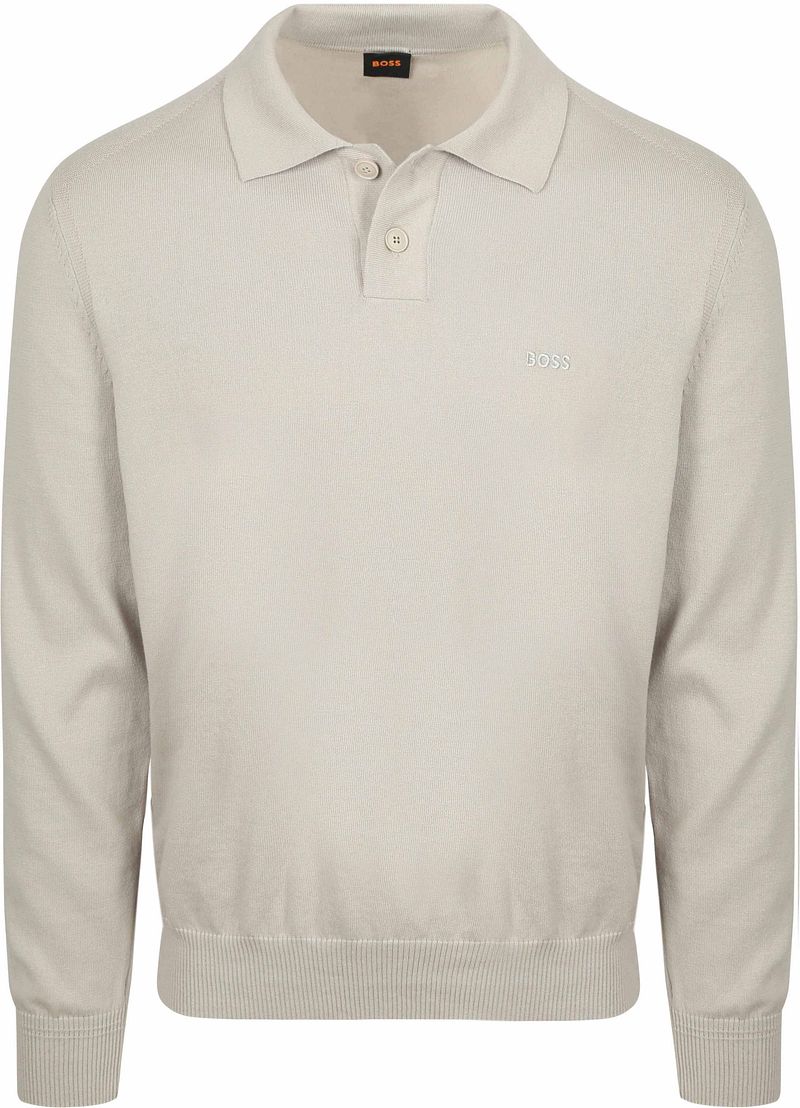 BOSS Asac Long Sleeve Polo Ecru - Größe XL günstig online kaufen