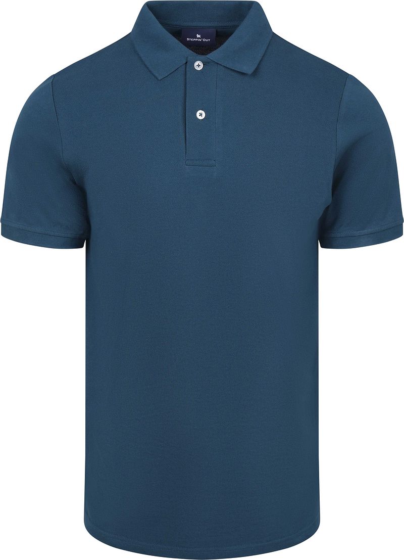 Steppin' Out Polo Piqu&eacute; Royal Blauw