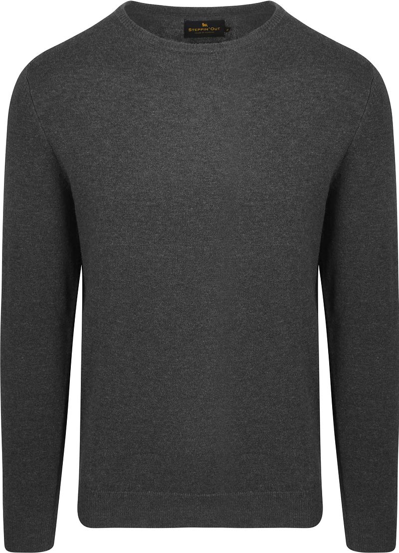 Steppin' Out Pullover Merinowolle Anthrazit - Größe 3XL
