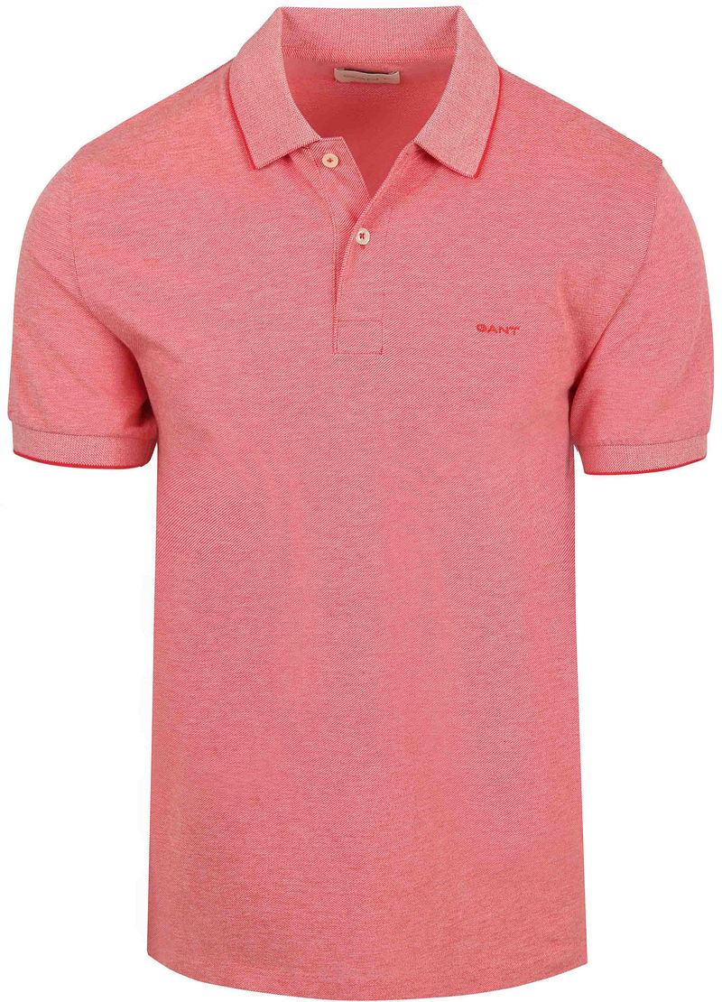 Gant 2Tone Piqué Poloshirt Rot - Größe M günstig online kaufen