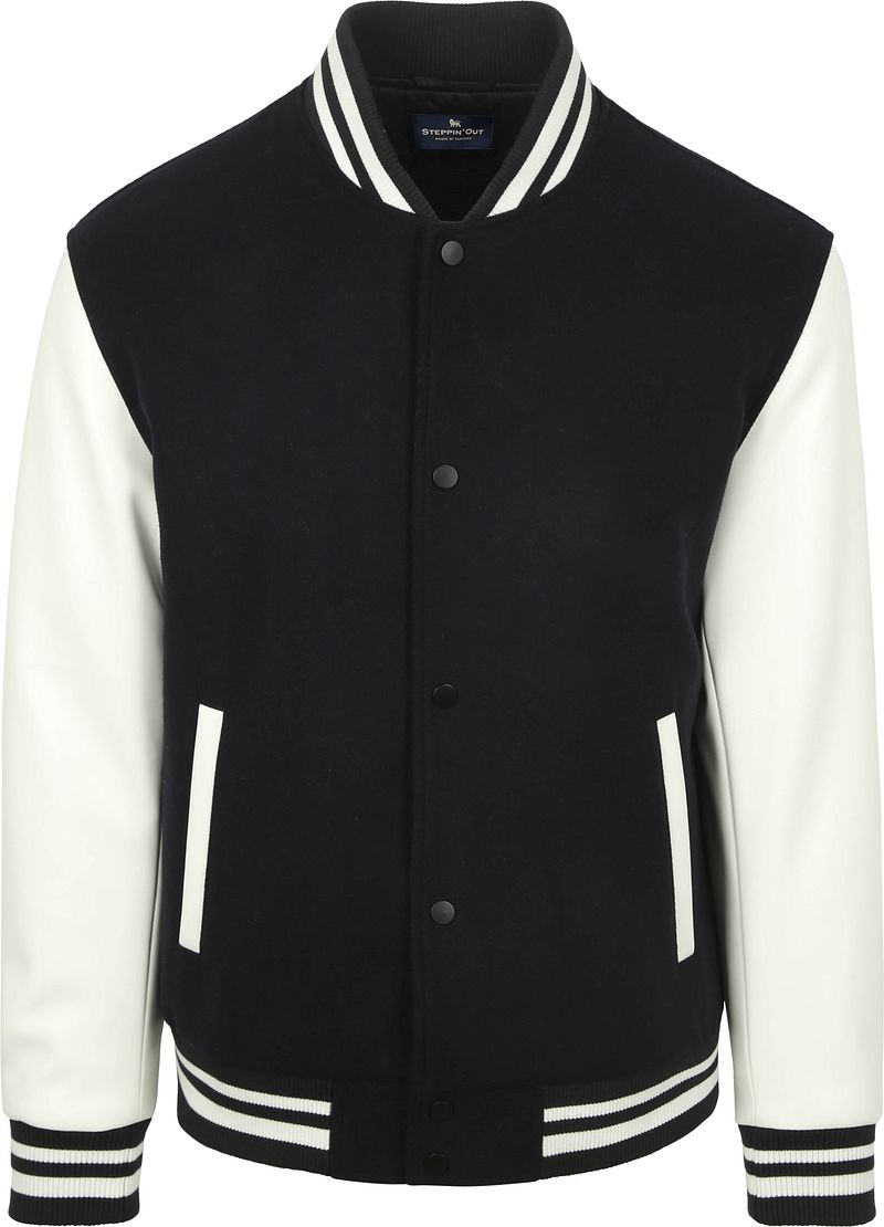 Steppin' Out Varsity Jacke Navy  - Größe M günstig online kaufen