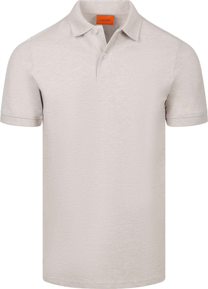 Suitable Poloshirt MEL Pique Sand - Größe M günstig online kaufen
