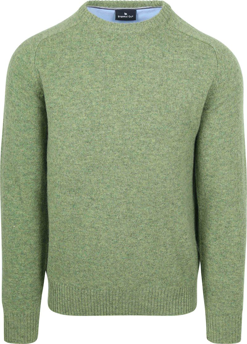 Steppin' Out Pullover Lammwolle Grün - Größe L günstig online kaufen