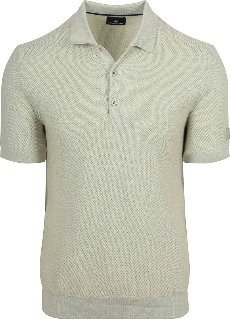 State Of Art Strickpolo Grün - Größe L