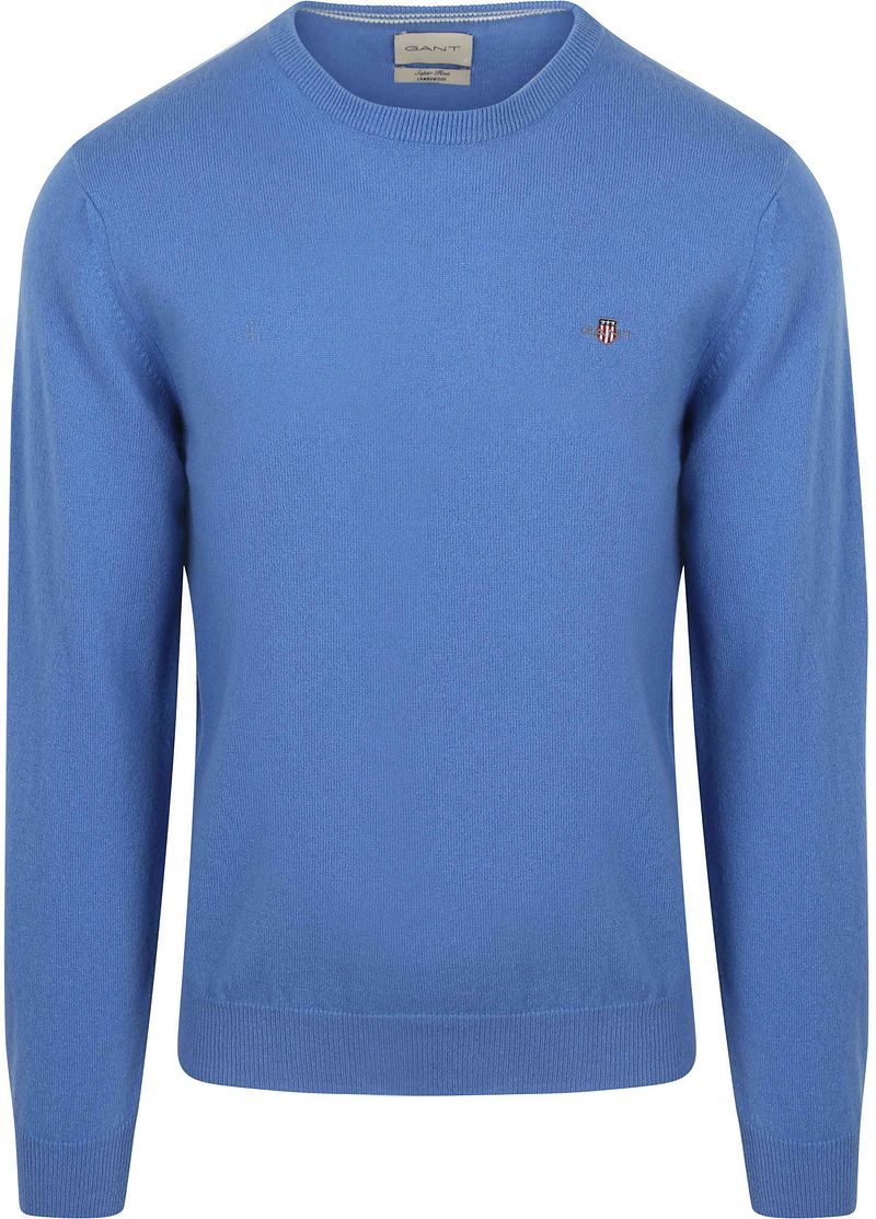 Gant Pullover Lammwolle Mittelblau - Größe XXL