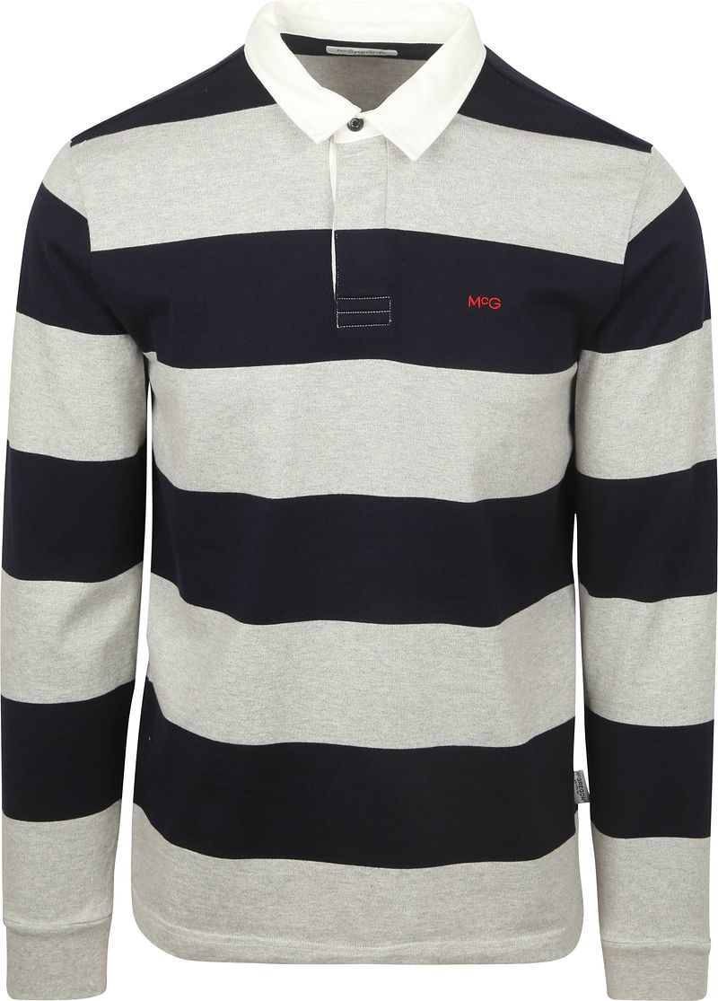 McGregor Rugbyshirt Streep Navy Grijs