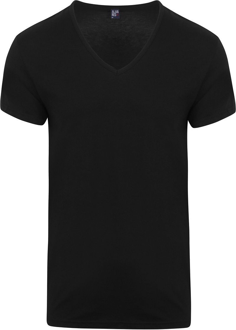 Alan Red V-Hals Dean T-Shirt (2Pack) Schwarz - Größe L günstig online kaufen