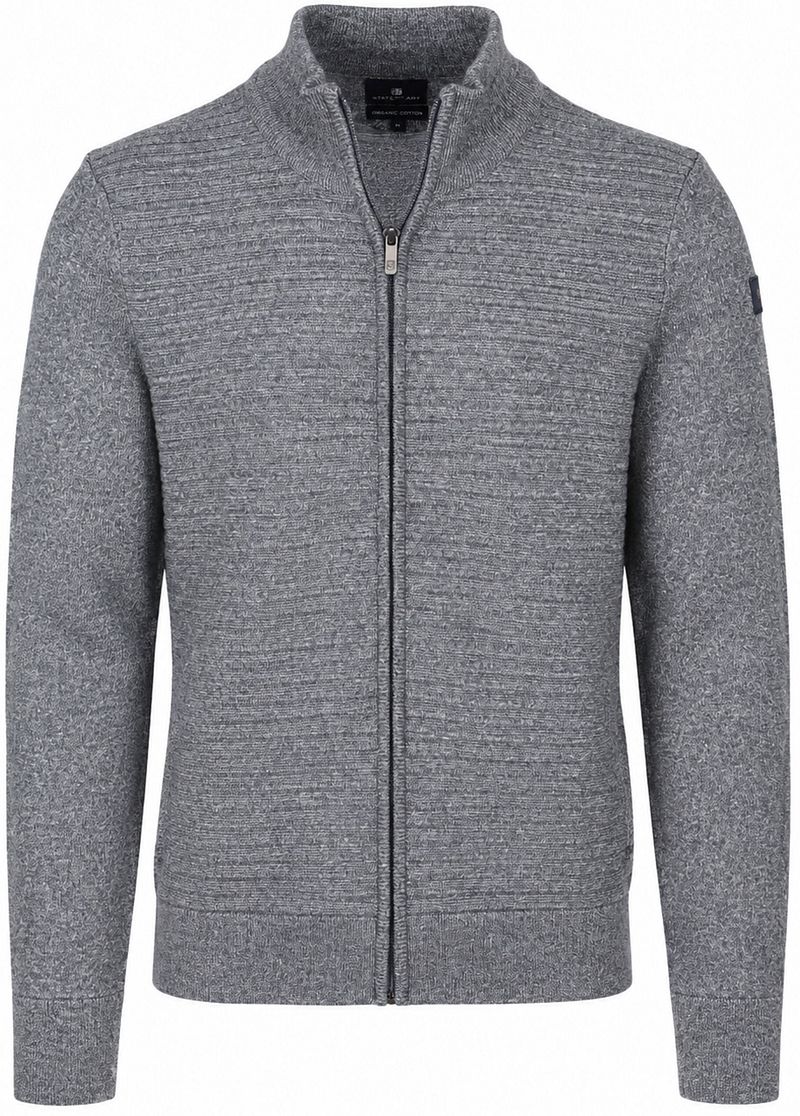 State of Art Cardigan Zip Grau - Größe 3XL