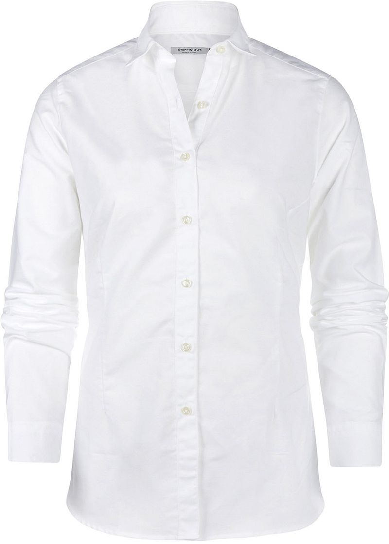 Steppin' Out Bluse Lauren Oxford Weiß - Größe XS