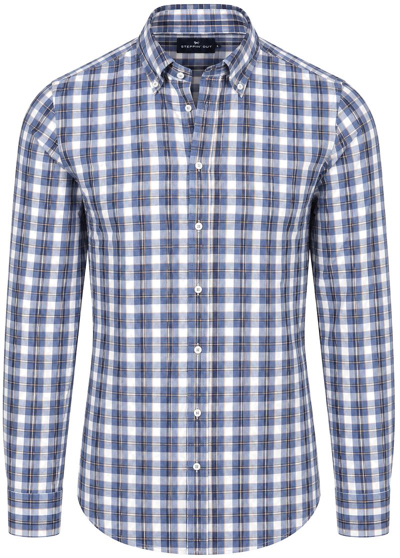 Steppin' Out Overhemd Ruit Blauw