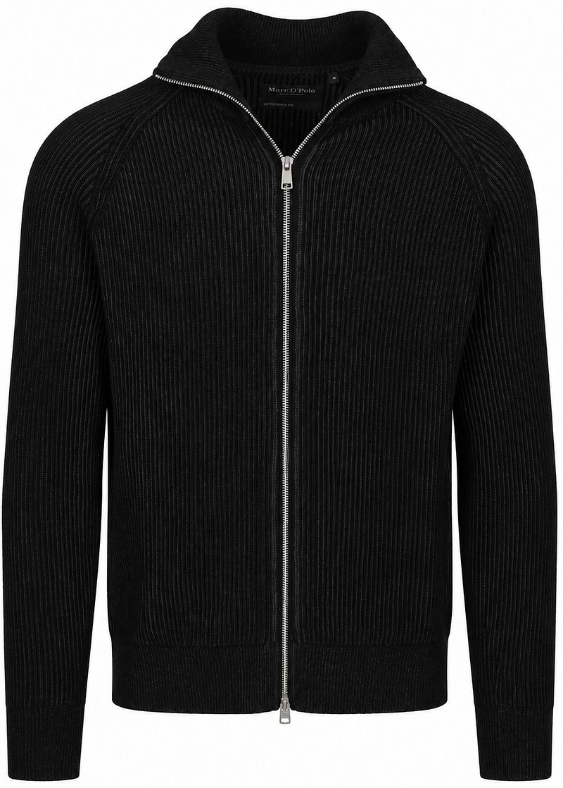 Marc O'Polo Strickjacke Zip Schwarz - Größe L