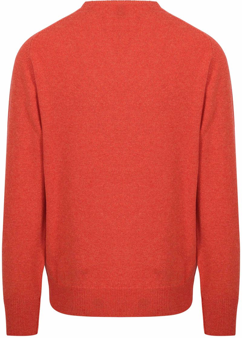 William Lockie V-Auschnitt Pullover Lamwolle Orange - Größe M günstig online kaufen
