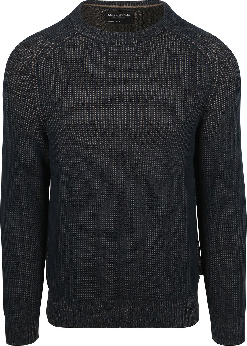 Marc O'Polo Pullover Structured Bi-Colour Navy - Größe XXL günstig online kaufen