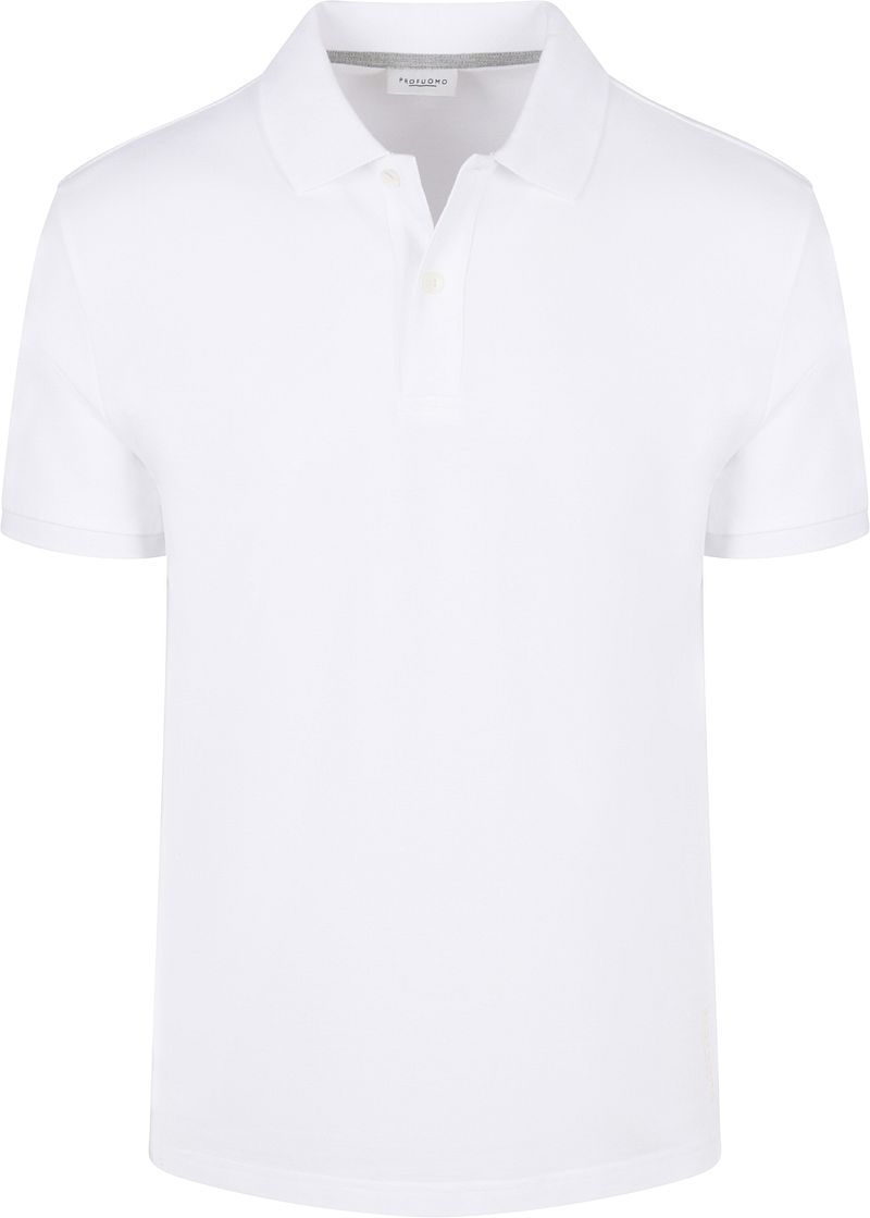 Profuomo Piqué Poloshirt Weiß - Größe L günstig online kaufen
