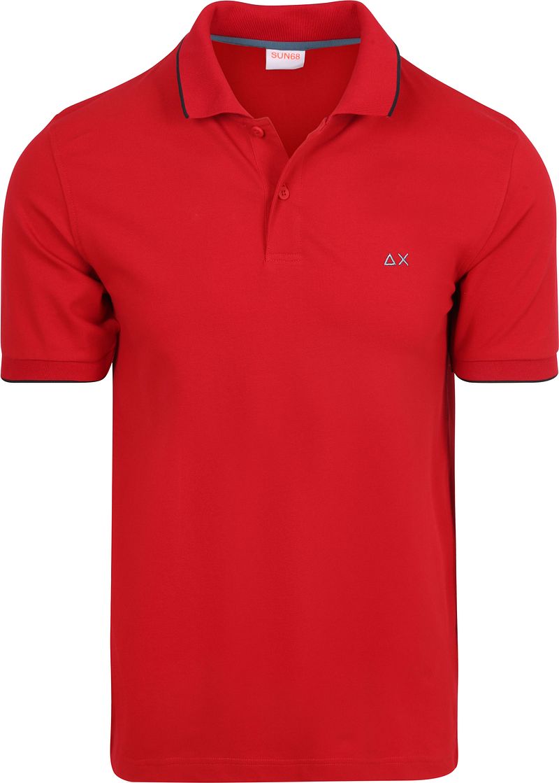 Sun68 Poloshirt Small Stripe Collar Rot - Größe XXL günstig online kaufen