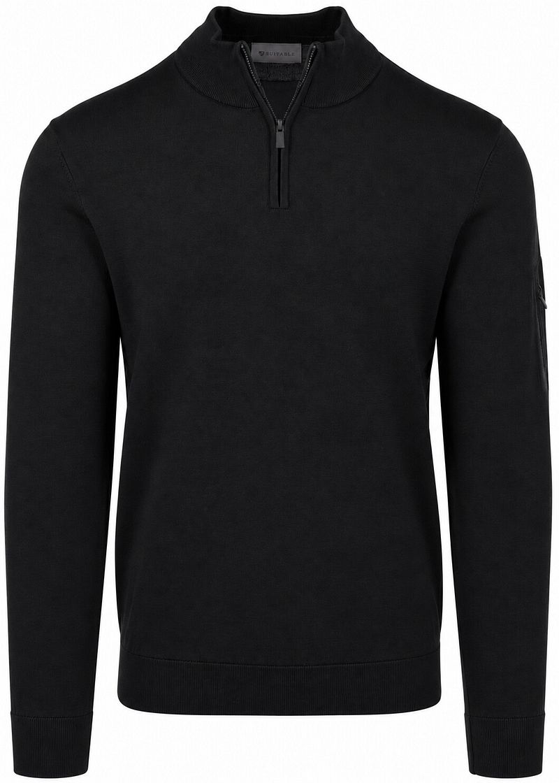 Suitable Race Half Zip Trui Zwart