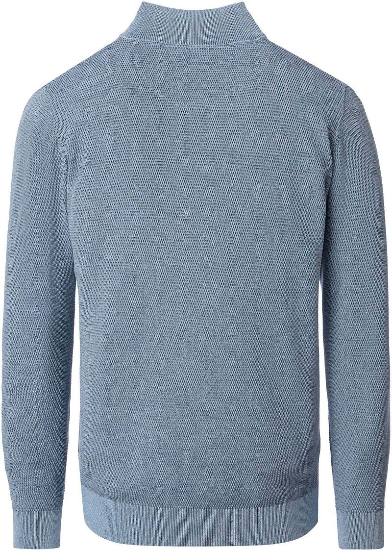 Casa Moda Halfzip Pullover Structure Melange Blau - Größe L günstig online kaufen