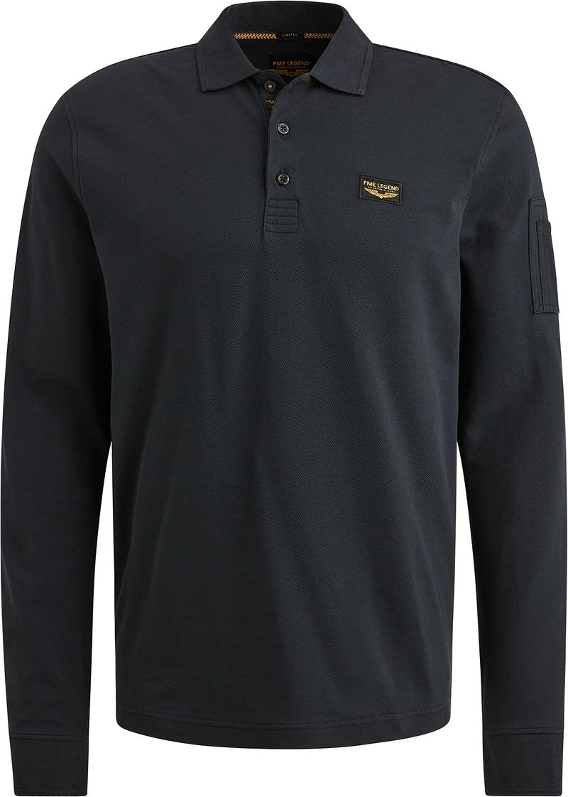 PME Legend American Classic Longsleeve Poloshirt Navy - Größe XXL günstig online kaufen