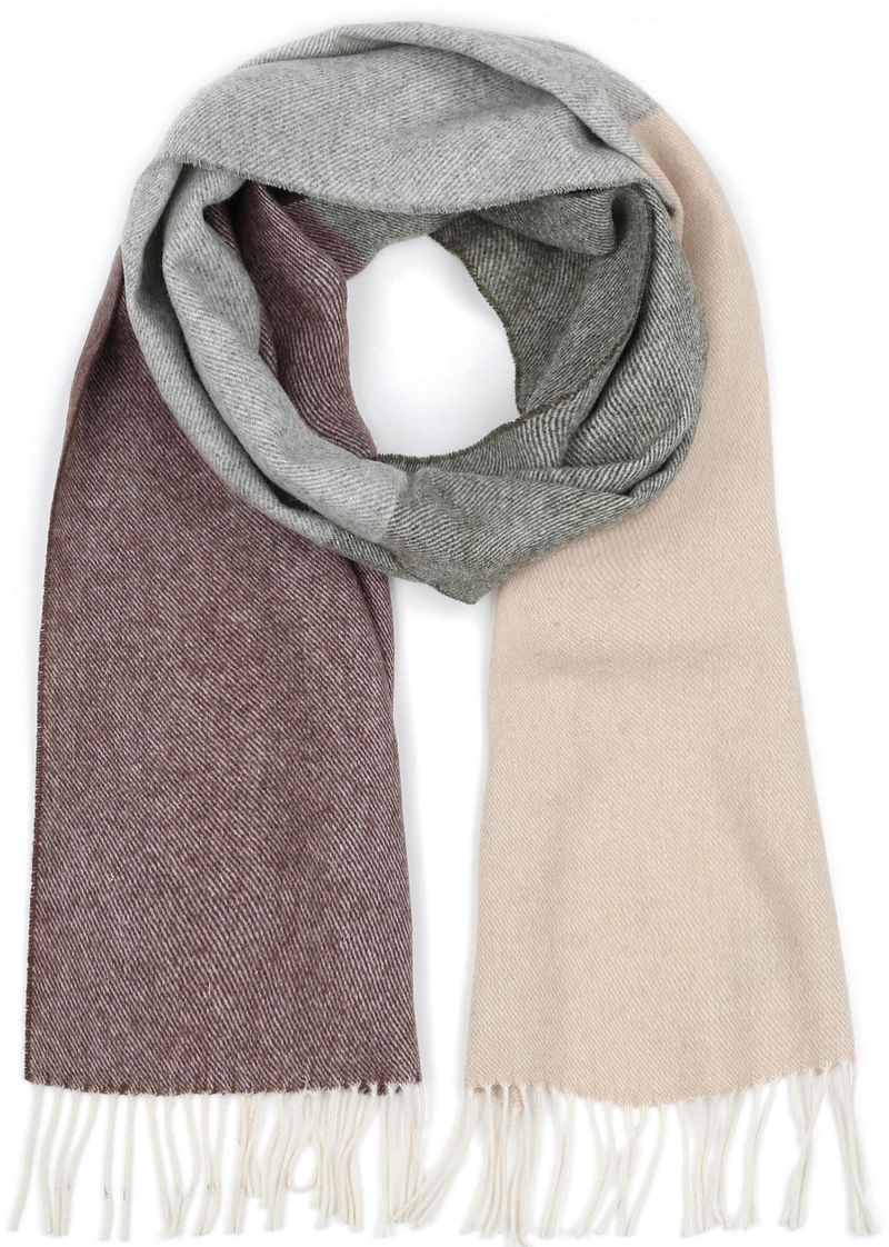 Profuomo Schal Lammwolle Grau Beige Braun - günstig online kaufen