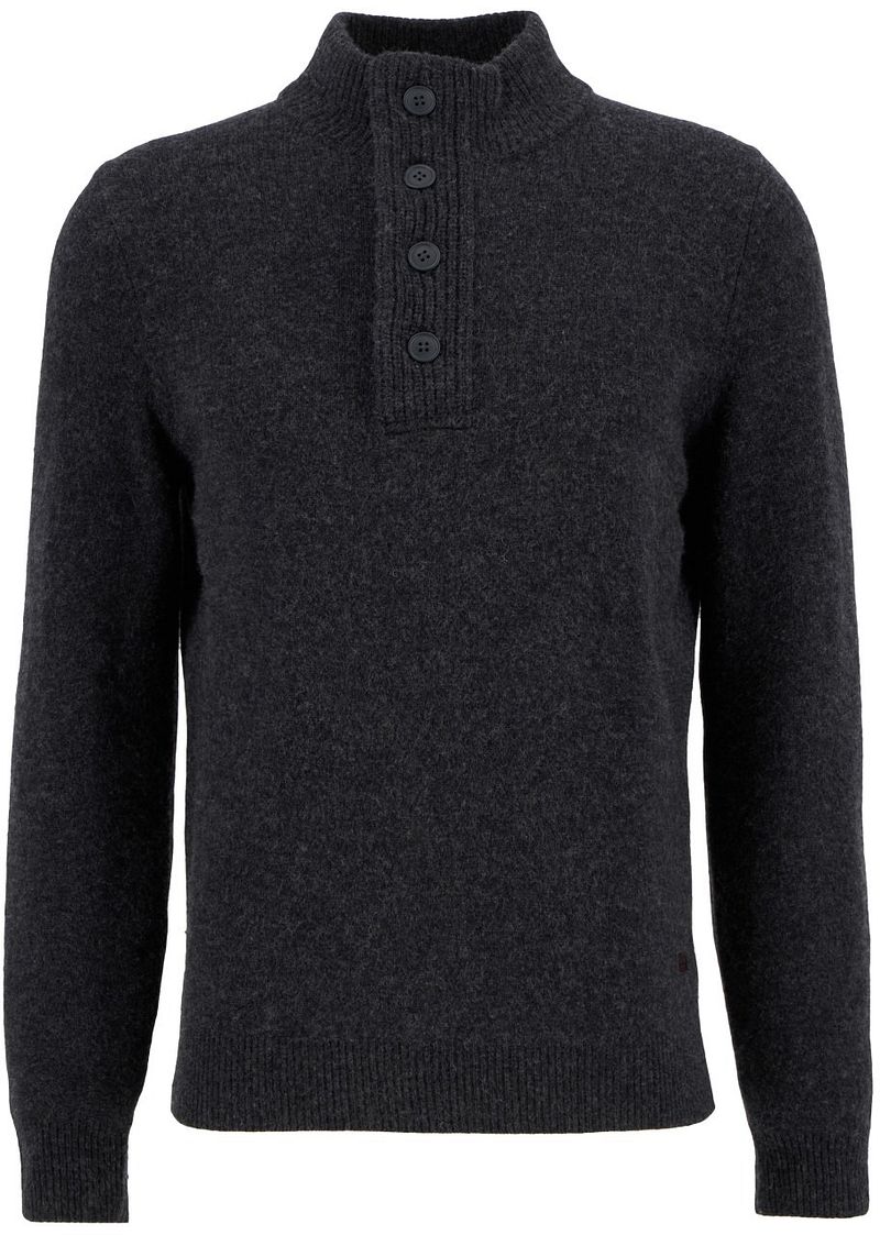 Barbour Trui Wol Patch Antraciet