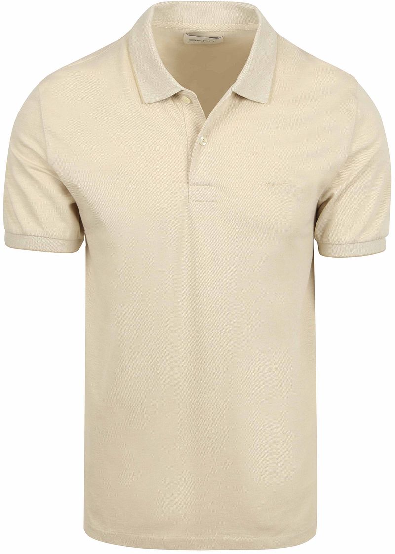 Gant 2Tone Piqué Poloshirt Ecru - Größe XL günstig online kaufen