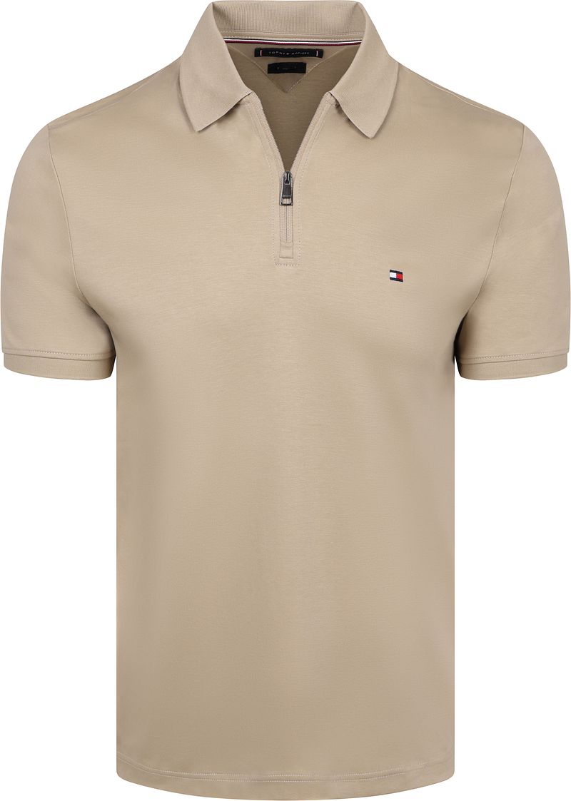 Tommy Hilfiger Half-Zip Polo Interlock Beige