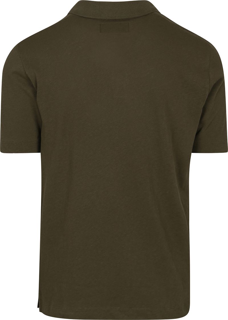 Marc O'Polo Poloshirt Riva Linen Blend Olivgrün - Größe XL günstig online kaufen