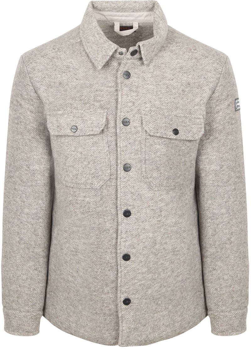 NZA Hemdjacke Willow Wool Blend Graubeige - Größe XXL