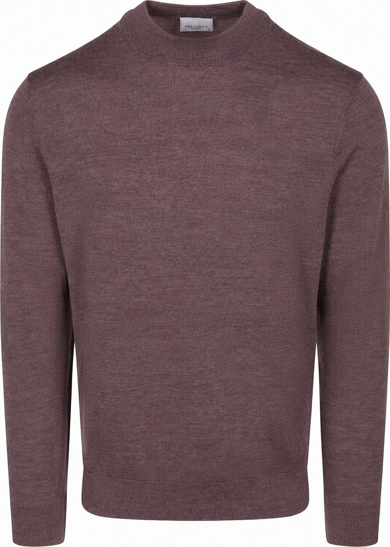 Profuomo Turtleneck Trui Merinowol Aubergine