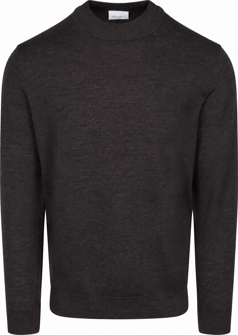 Profuomo Turtleneck Trui Merinowol Donkerbruin
