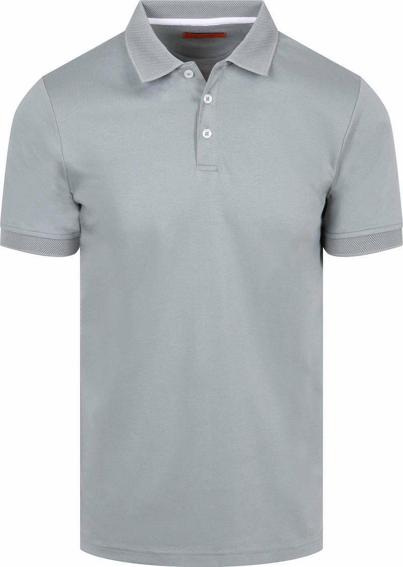 Suitable Boris Poloshirt Cement Groen