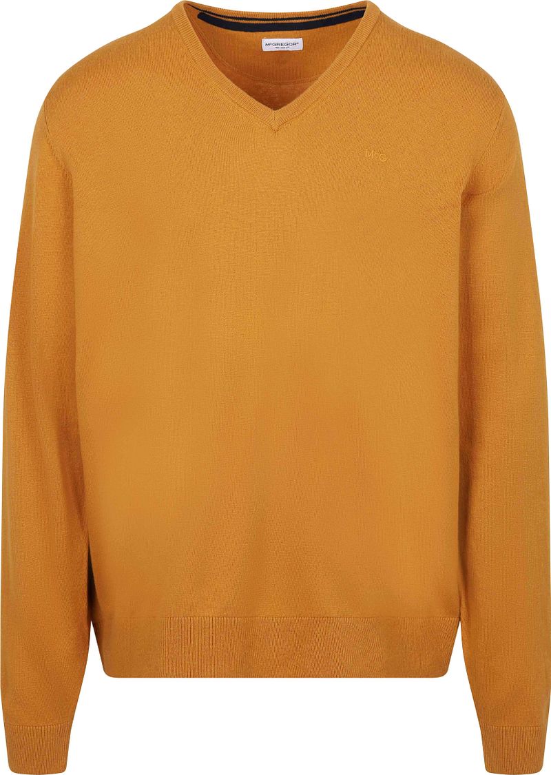 McGregor Trui Merino Blend V-Hals Geel