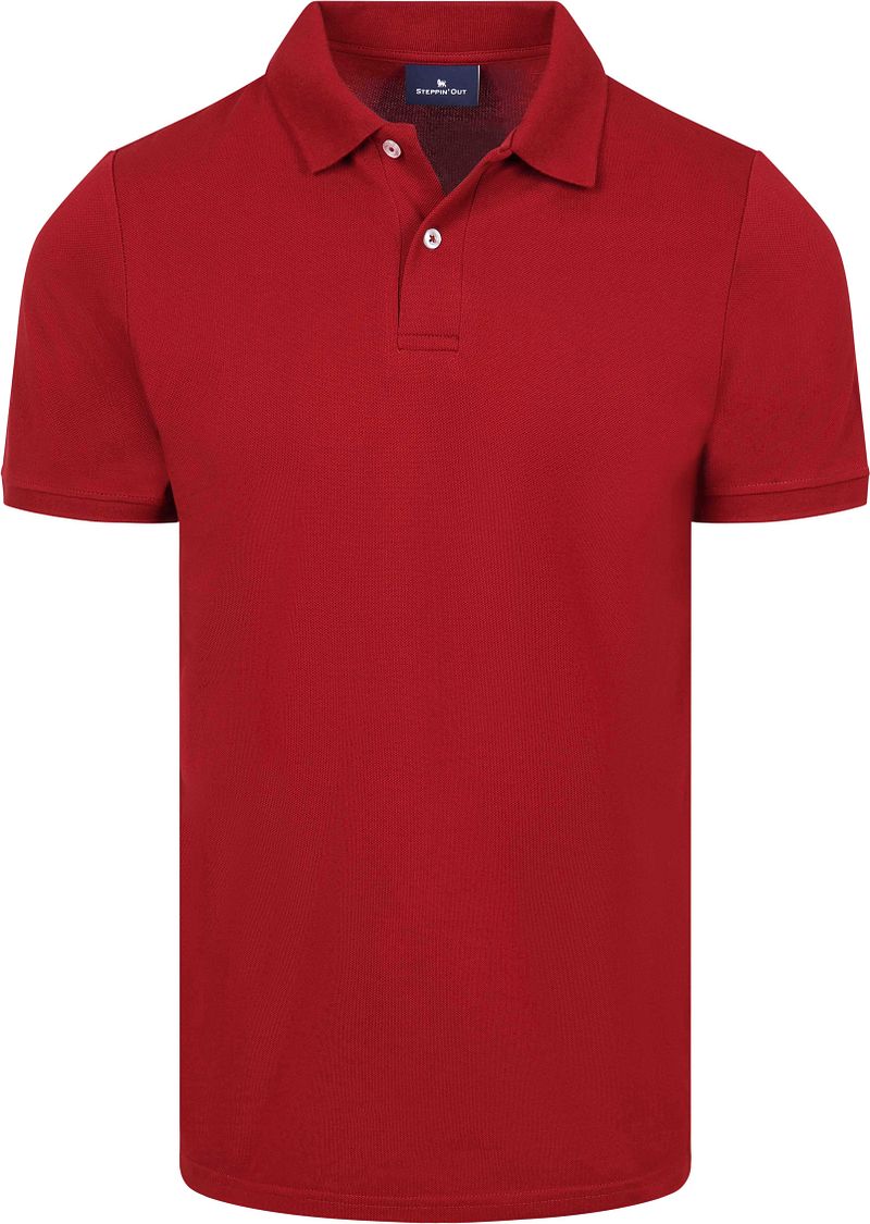 Steppin' Out Poloshirt Piqué Bordeaux - Größe M günstig online kaufen