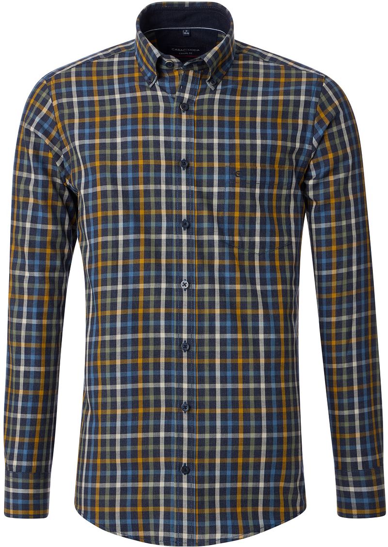 CASAMODA Freizeithemd Kariert Navy - Größe 5XL