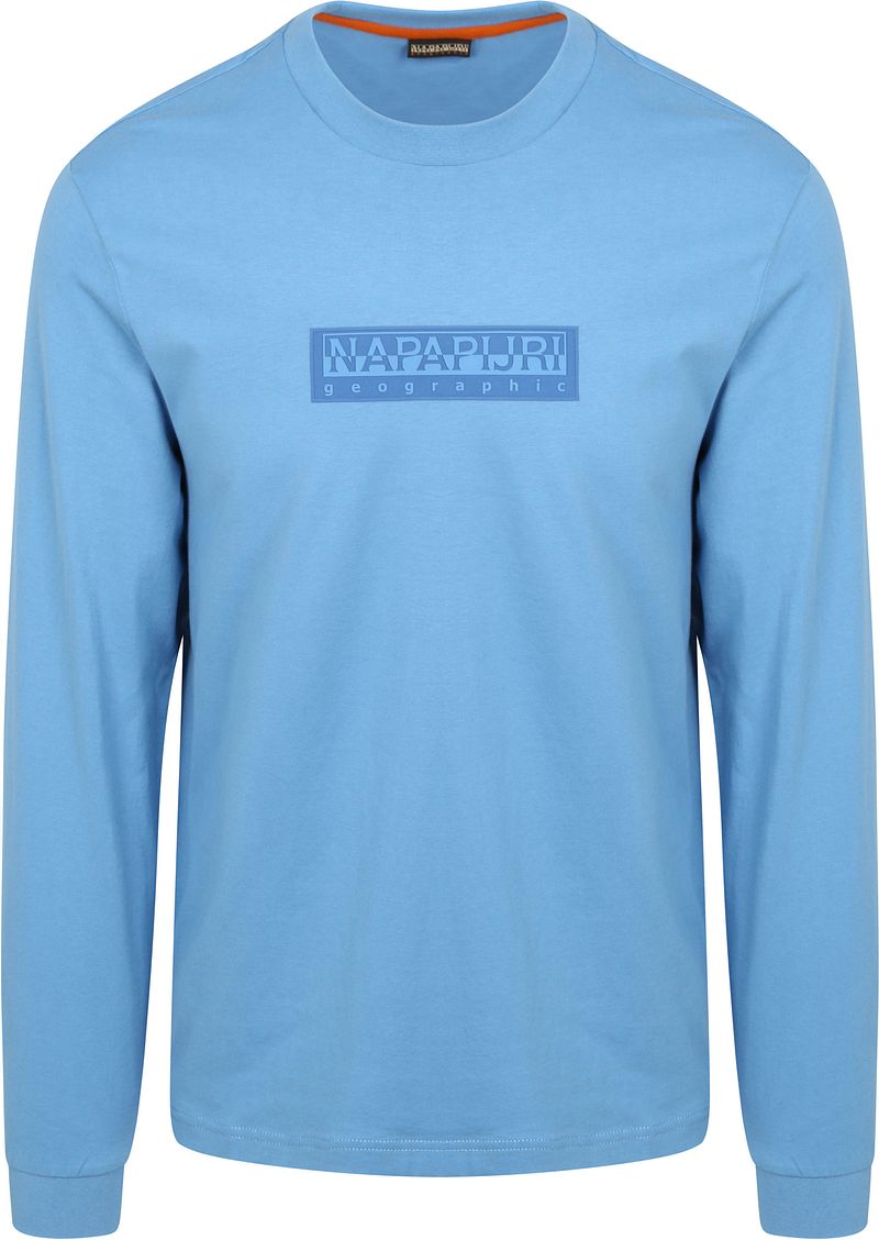 Napapijri Longsleeve T-shirt Logo Blau - Größe M günstig online kaufen