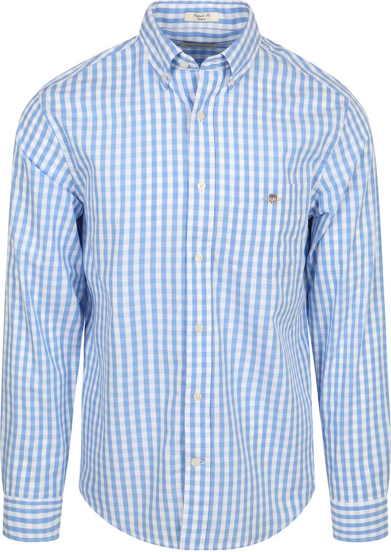 Gant Hemd Gingham Poplin Classic Blau - Größe L