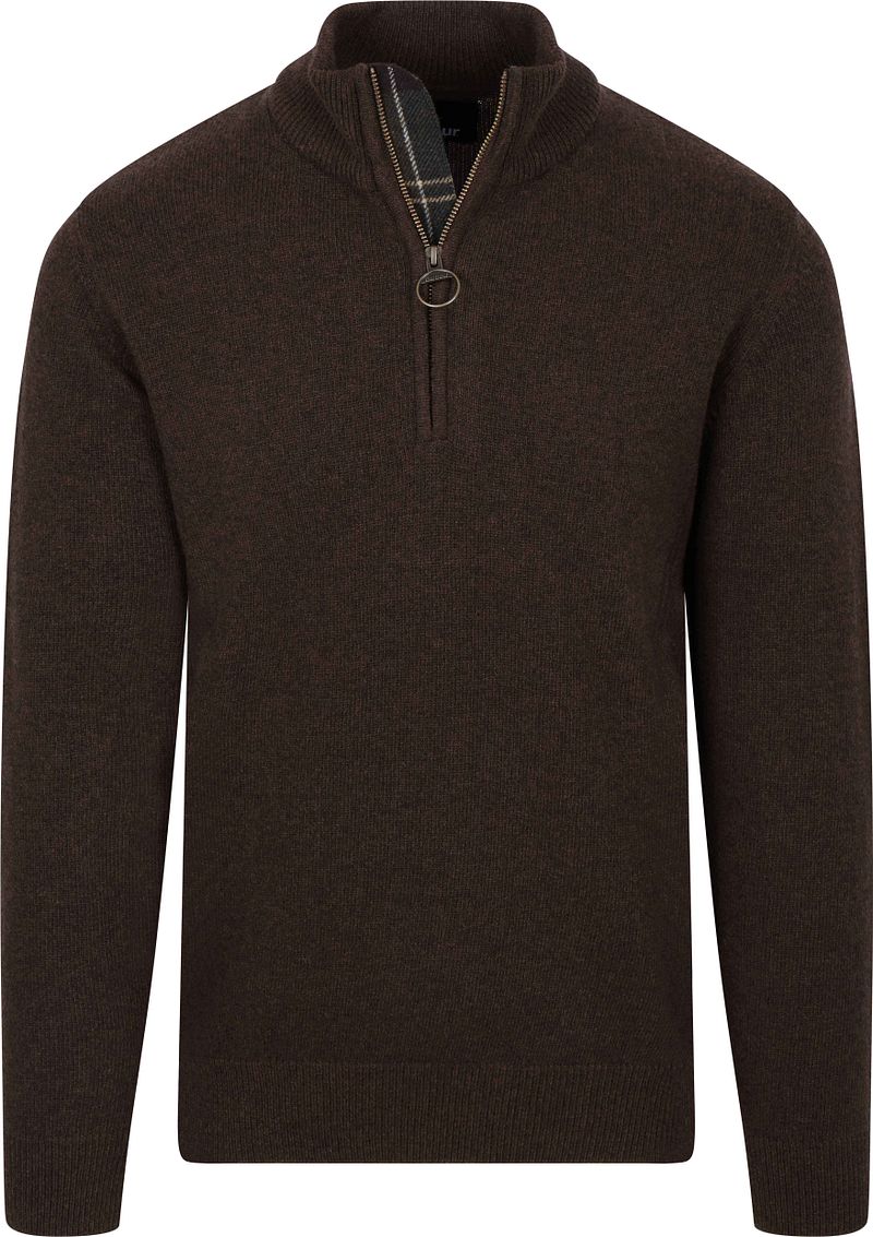 Barbour Holden Half Zip Trui Wol Dark Oak