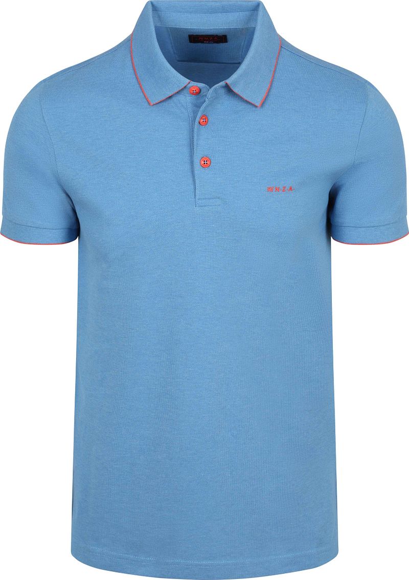 New zealand auckland NZA Polo Henley Piqu&eacute; Sailing Blauw