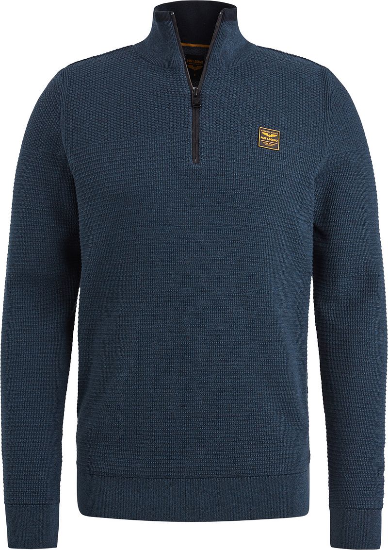 PME Legend Half Zip Sweater Mouliné Navy - Größe 3XL günstig online kaufen