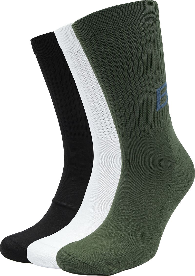 Bjorn Borg 3-Pack Core Crew Socken Mehrfarbig - Größe 41-45 günstig online kaufen