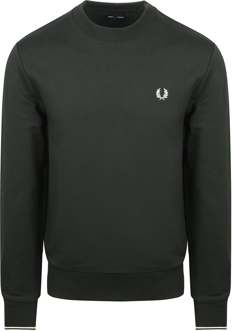 Fred Perry Sweater Logo Dunkelgrün - Größe XXL günstig online kaufen