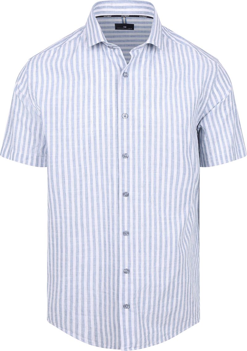 State of Art Short Sleeve Shirt Stripe Blauw