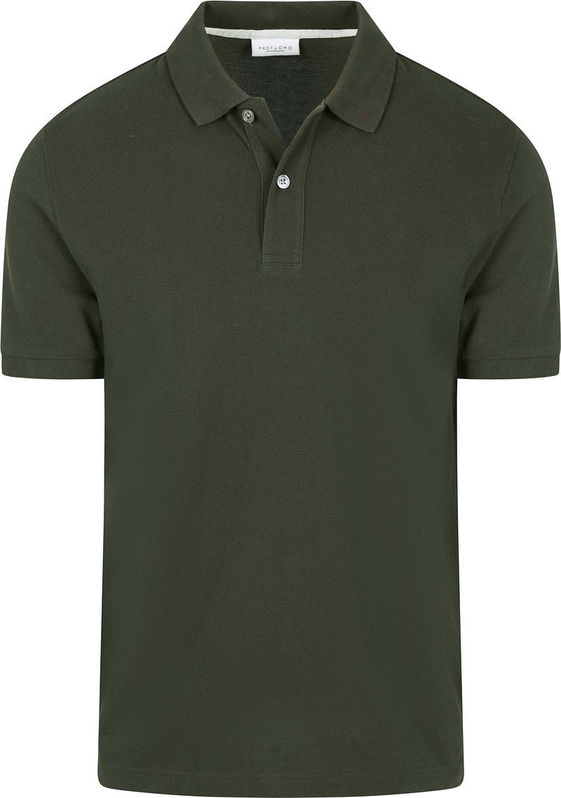 Profuomo Piqué Poloshirt Army - Größe M günstig online kaufen