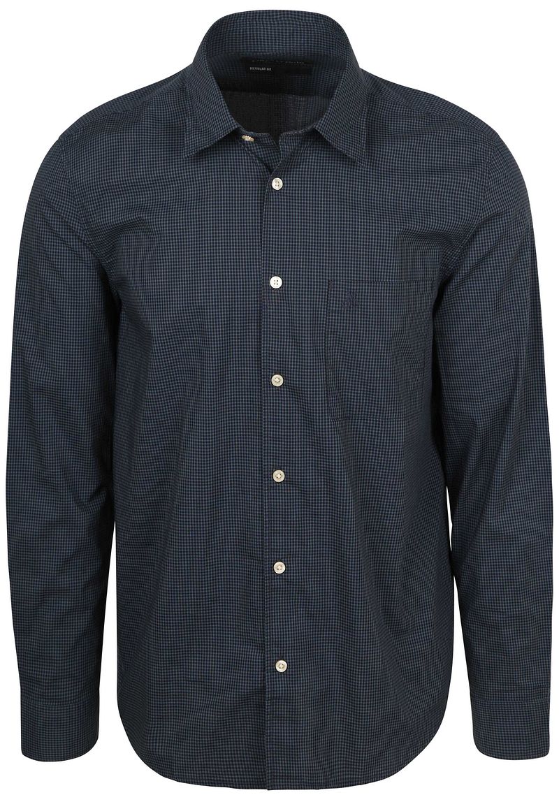 Marc O'Polo Overhemd Ruiten Vichy Donkerblauw