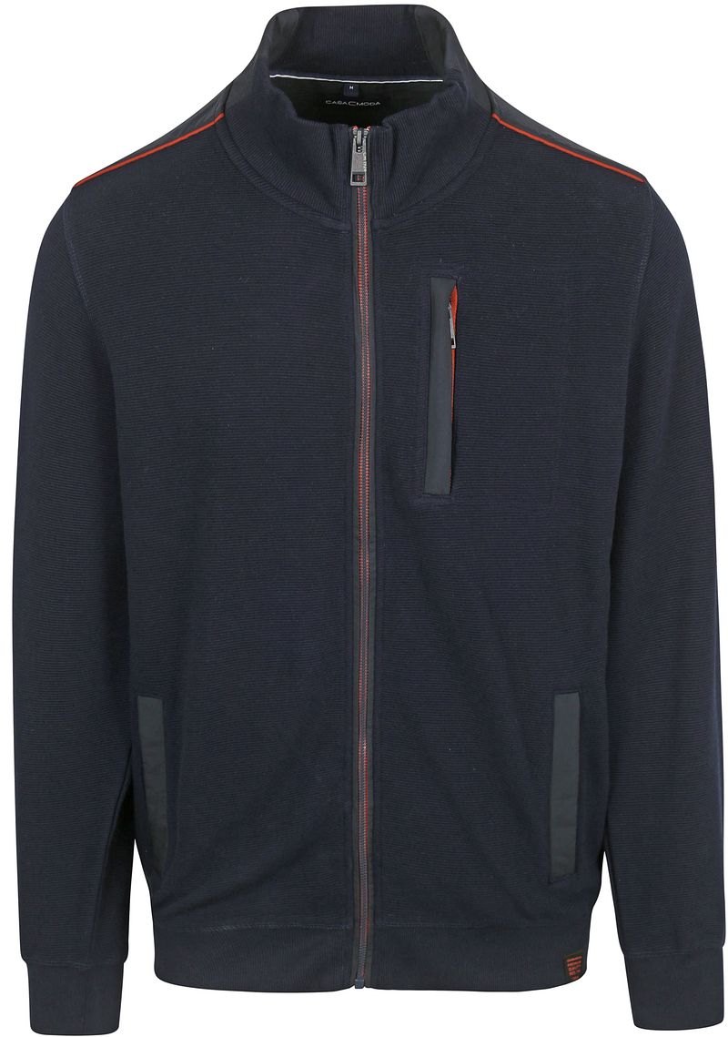 Casa Moda Strickjacke Zip Navy - Größe XXL günstig online kaufen