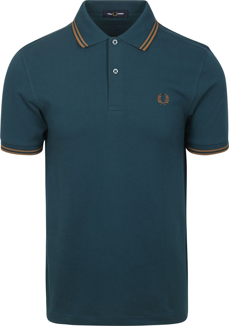 Fred Perry Polo Twin Tipped M3600 Petrol - Größe S günstig online kaufen