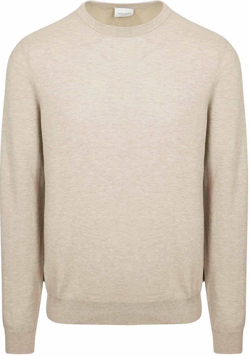 Profuomo Pullover Structure Beige - Größe L günstig online kaufen