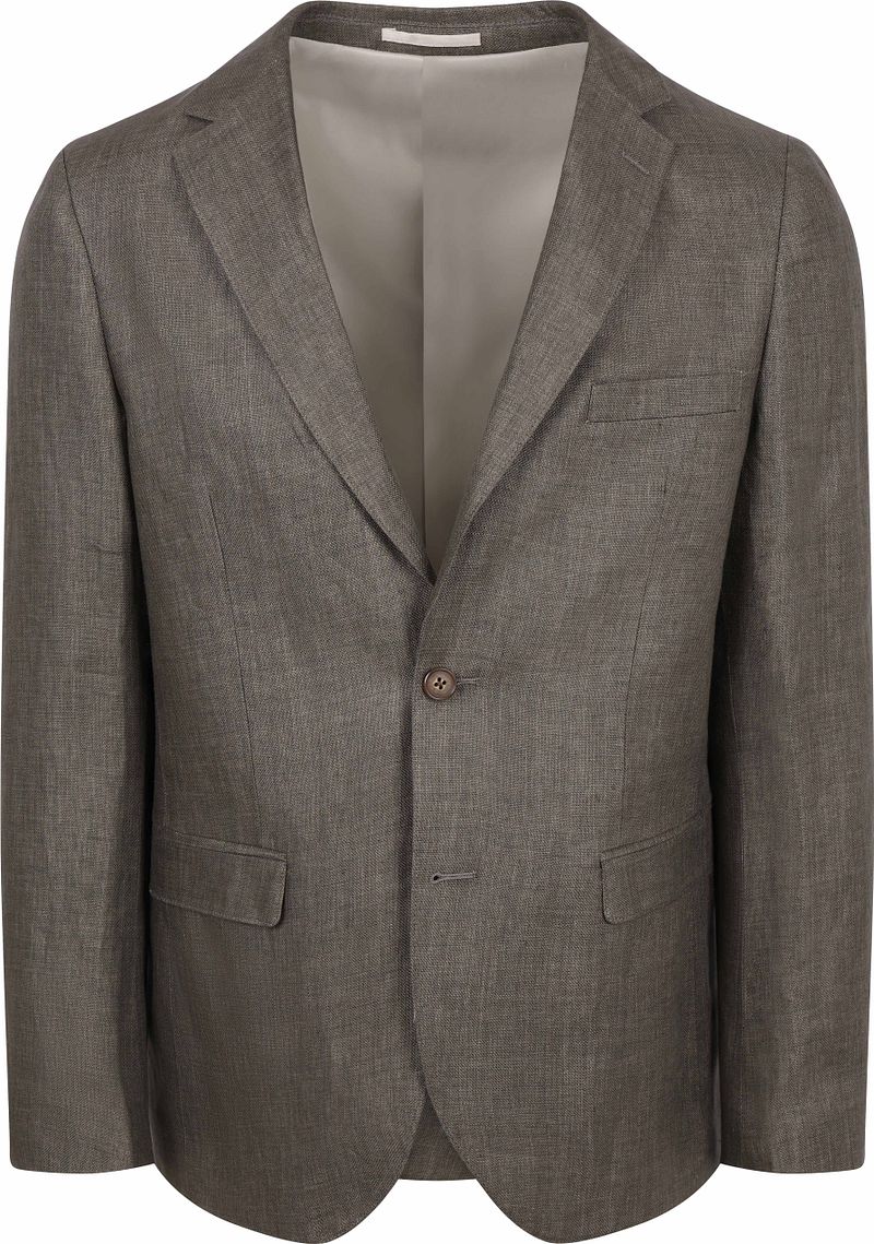 Suitable Blazer Linen Twill Braun - Größe 58 günstig online kaufen